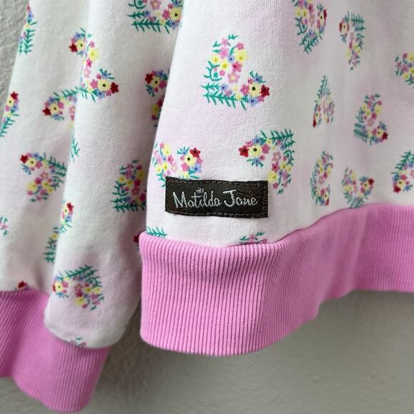 Matilda Jane Jacket Girls 10 Pink Hoodie Love All Around Heart Enchanted Garden - Picture 5 of 9